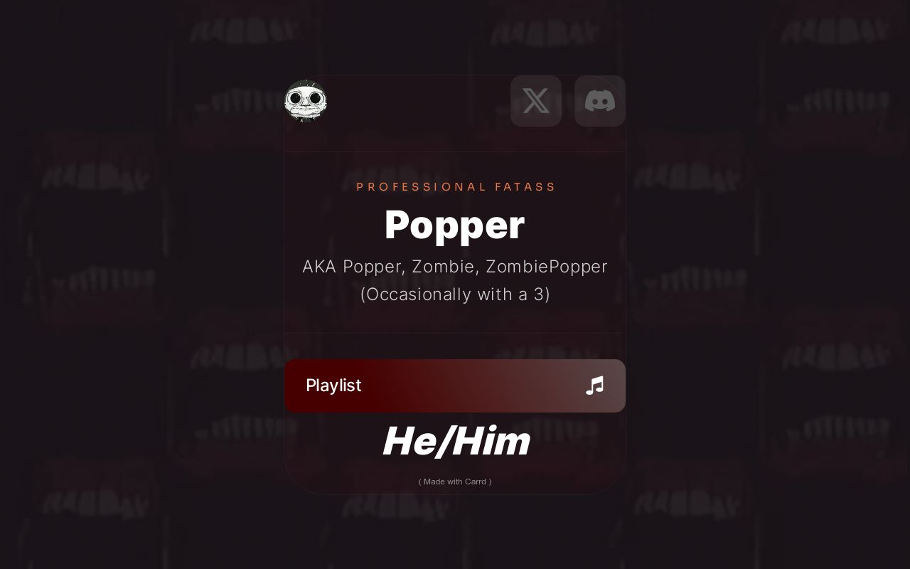 Carrd profile picture for @popper